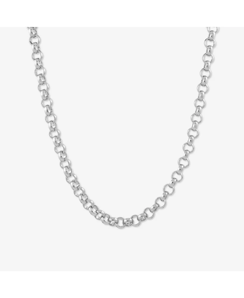 sanctuaire Round Chain Link Necklace Silver