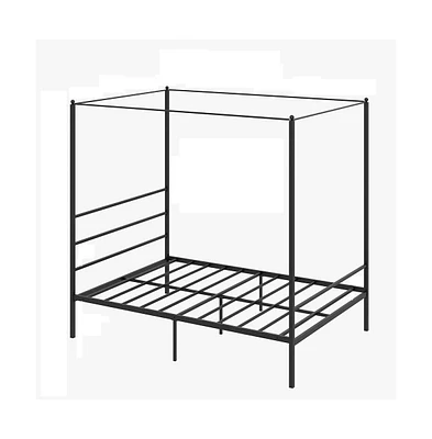 Slickblue Metal Canopy Bed Frame with Slat Support