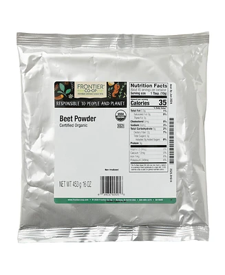 Frontier Co-op Organic Beet Powder - 16 oz (453 g) - Assorted Pre