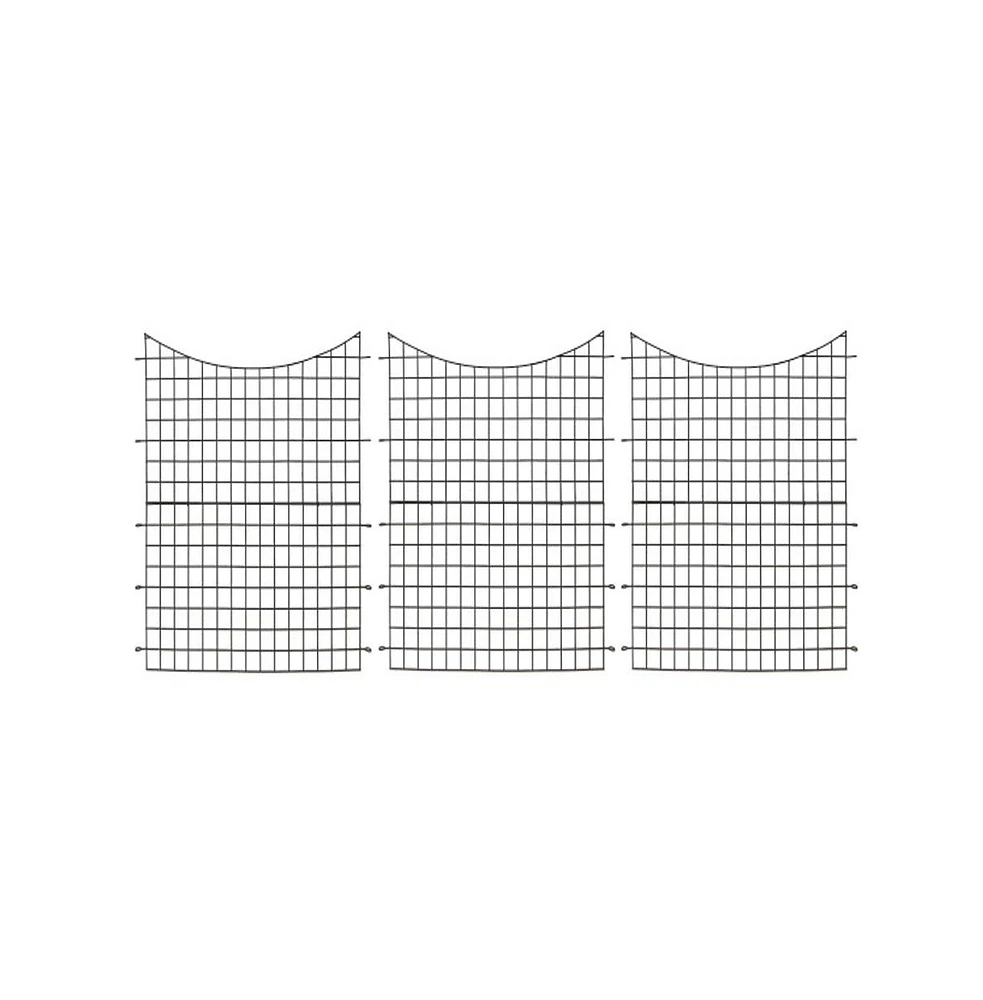 Slickblue Decorative Garden Fence with 5 Panels and 5 Stakes-Black