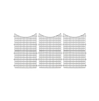 Slickblue Decorative Garden Fence with 5 Panels and 5 Stakes-Black