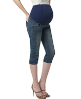 kimi + kai Maternity Courtney Stretch Denim Capri