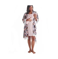 Angel Maternity Flora 3 pieces sleepwear set