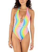 Hurley Juniors' Soft Waves Cheeky One-Piece Swimsuit