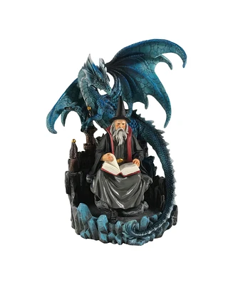 Fc Design 10"H Wizard with Blue Dragon Figurine Decoration Home Decor Perfect Gift for House Warming, Holidays and Birthdays