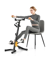 Slickblue Folding Pedal Exercise Bike with Adjustable Resistance