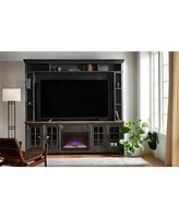 96" Dawnwood 3PC Tv Console Set (96" Console, Hutch and Fireplace)