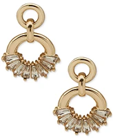Anne Klein Gold-Tone Crystal Linked Drop Earrings