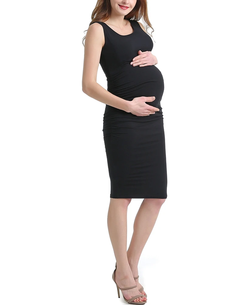 kimi + kai Maternity Delia Ruched Midi Dress