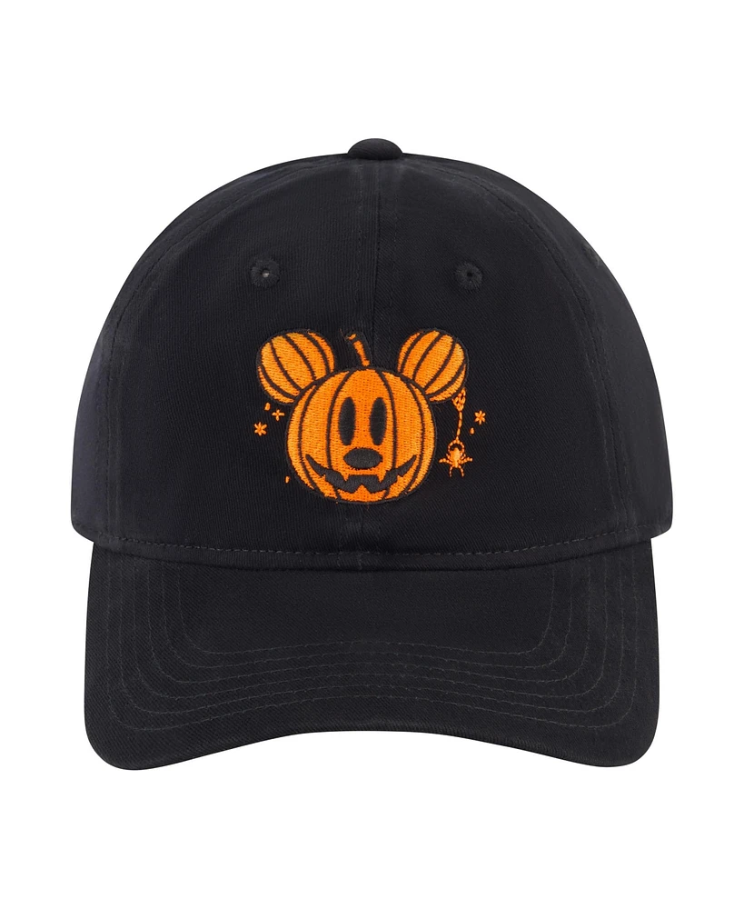 Disney Men's Mickey Mouse Pumpkin Head With Plaid Underbrim Hat