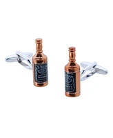 Trafalgar Cheers Whiskey Bottle Cufflinks & Touchdown Football Mid-Calf Socks