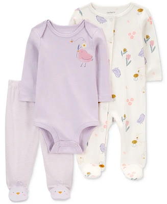 Carter's Baby Boys and Girls 3-Piece Sleep Play, Bodysuit, Pants Set