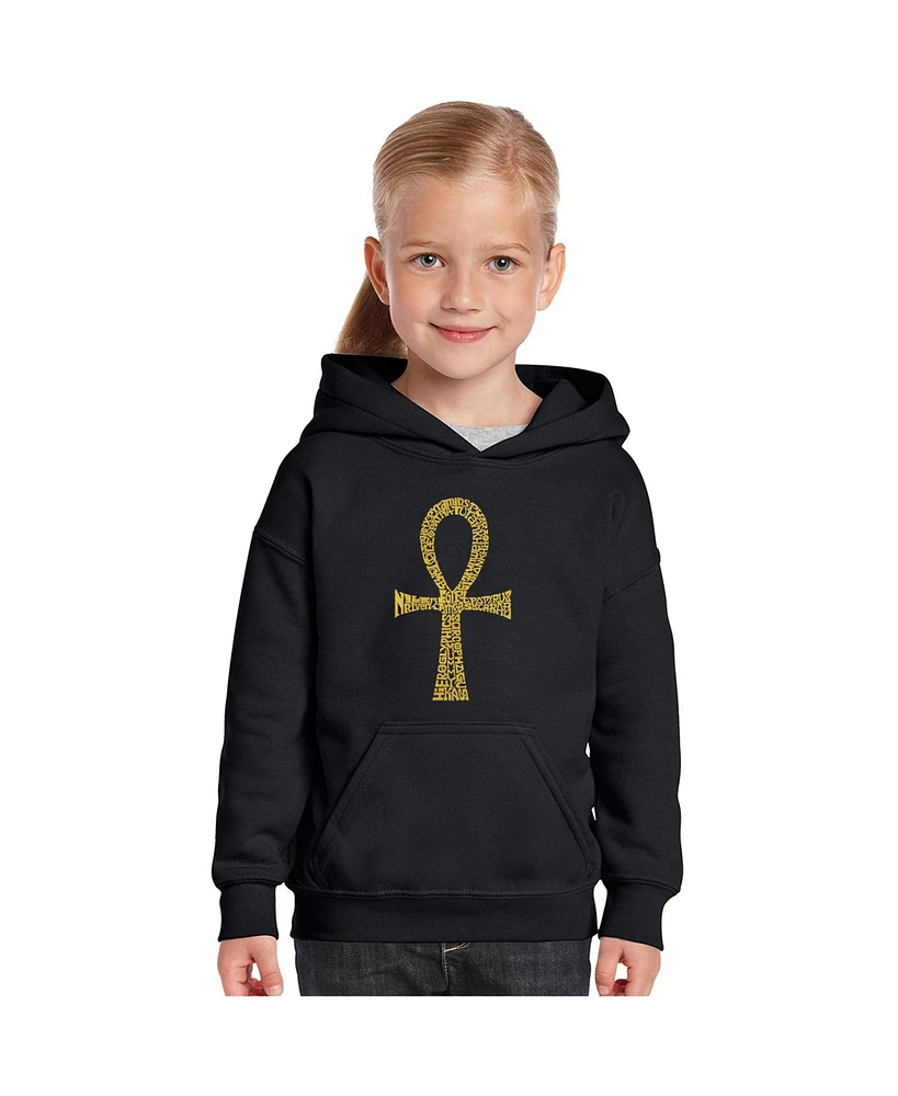 La Pop Art Girls Word Hooded Sweatshirt - Ankh