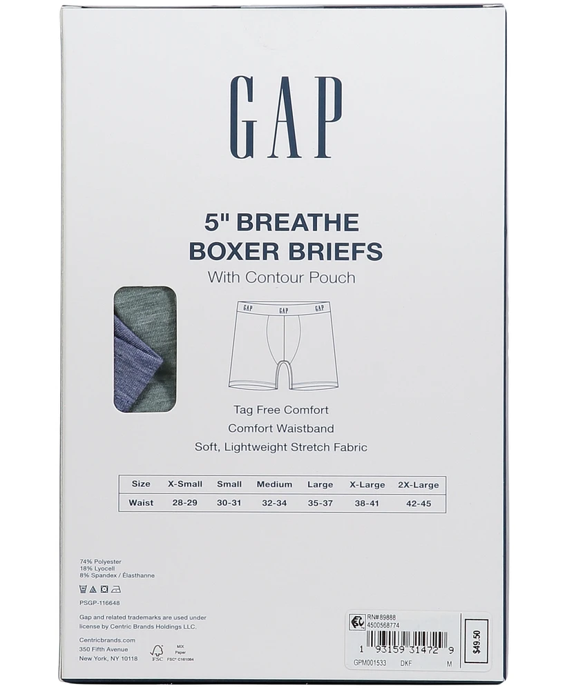 Gap Men's 3-Pk. Stretch Contour-Pouch 5" Boxer Briefs