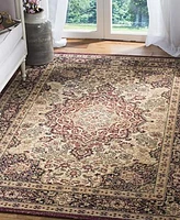 Safavieh Lavar Kerman LVK637 Cream and Navy 8' x 10' Area Rug