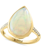 Effy Ethiopian Opal (1-3/8 ct. t.w.) & Diamond (1/8 ct. t.w.) Ring in 14k Gold