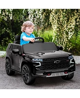 Aosom Chevrolet Tahoe Licensed Electric Ride on Car 12V Kids Ride-on Toy with Remote Control, Horn Honking, for 3