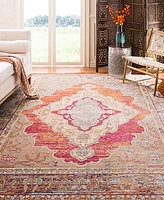 Safavieh Crystal CRS500 Orange and Light Blue 3' x 5' Area Rug