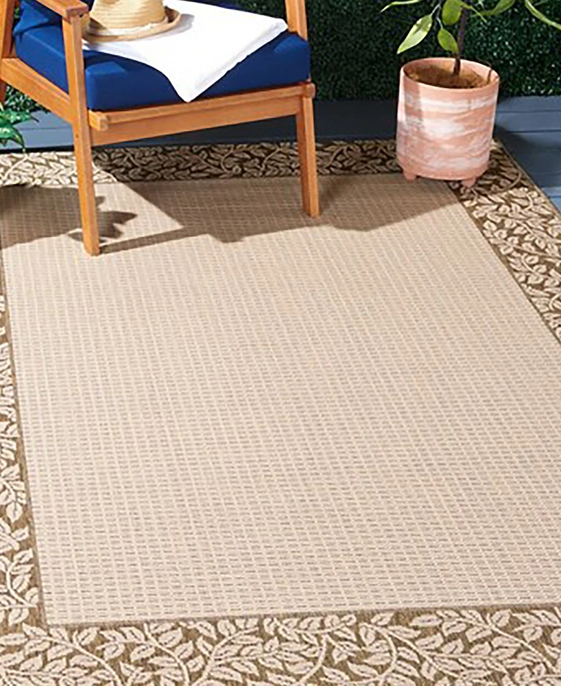 Safavieh Courtyard CY0727 Natural and 5'3" x 7'7" Outdoor Area Rug