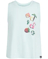 adidas Big Girls Sleeveless Cotton Logo Graphic T-Shirt