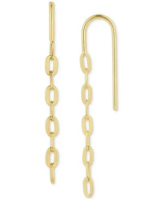 Giani Bernini Polished Chain Link Threader Earrings, Created by Macy's