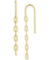 Giani Bernini Polished Chain Link Threader Earrings, Created by Macy's