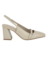 Calvin Klein Women's Ellisa Square Toe Block Heel Dress Pumps