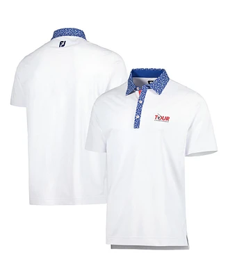 FootJoy Men's White Tour Championship Tulip ProDry Polo