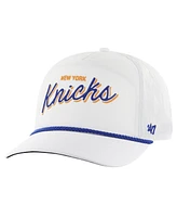 47 Men's White New York Knicks Fairway Hitch brrr Adjustable Hat