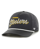 47 Men's Black Pittsburgh Steelers Fairway Hitch Brrr Adjustable Hat
