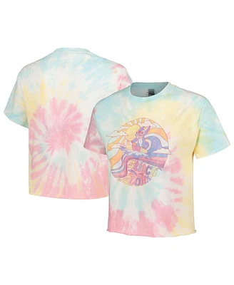 Mad Engine Unisex Blue Lilo and Stitch Colorful Tie-Dye T-Shirt