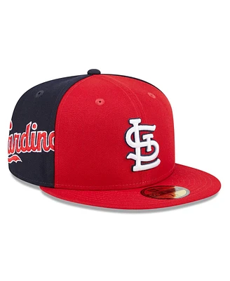 New Era Men's Red/Navy St. Louis Cardinals Gameday Sideswipe 59fifty Fitted Hat