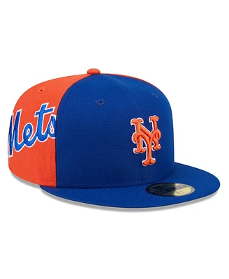 New Era Men's Royal/Orange New York Mets Gameday Sideswipe 59fifty Fitted Hat