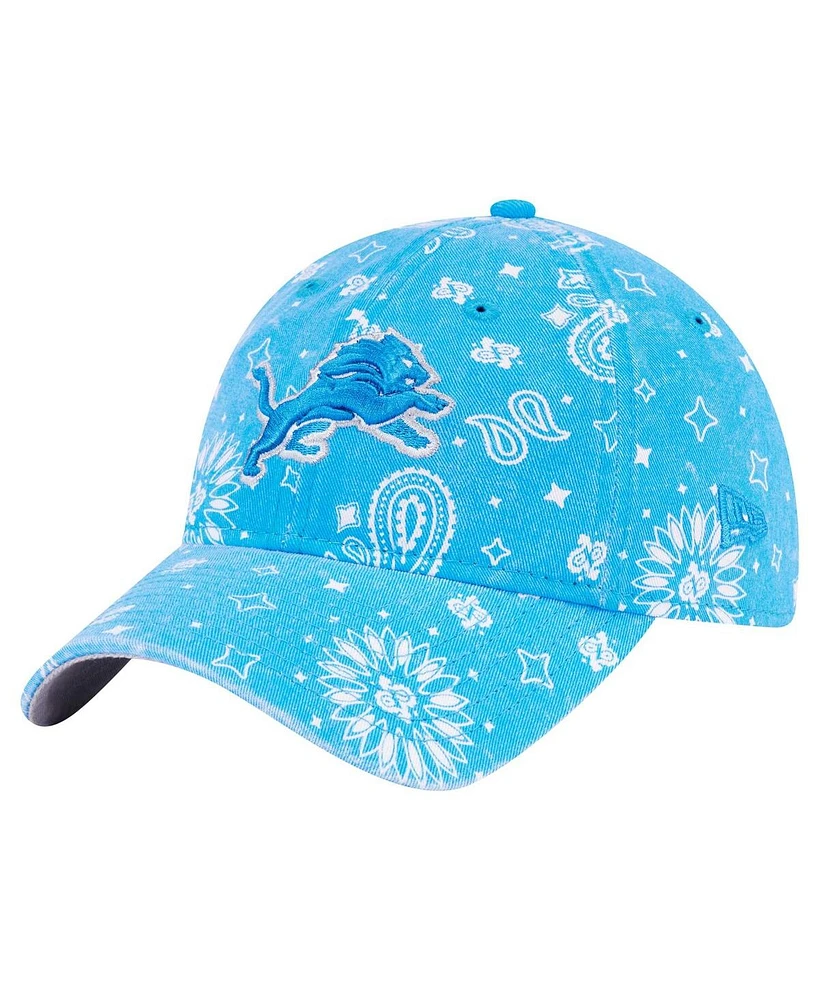 New Era Women's Blue Detroit Lions Paisley 9twenty Adjustable Hat