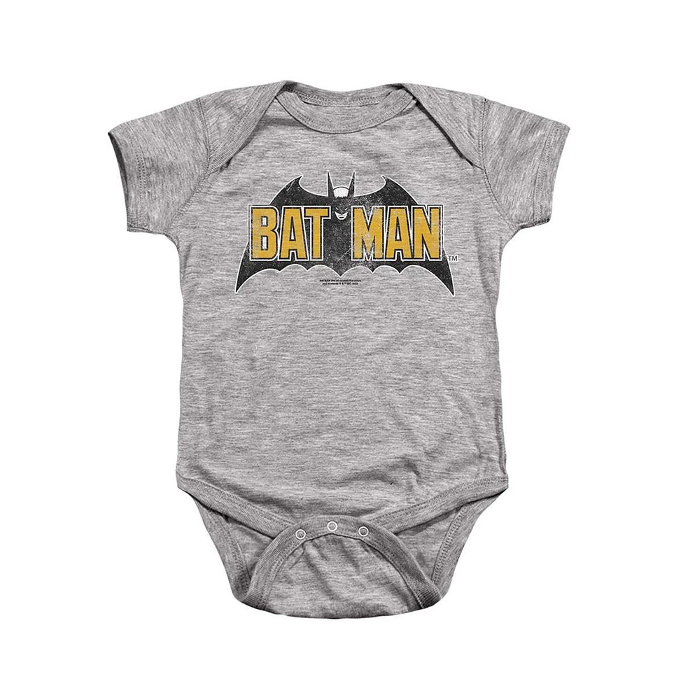 Batman Baby Girls Vintage Bat Logo On Snapsuit