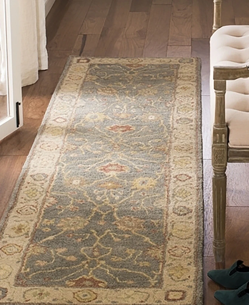 Safavieh Antiquity At314 Blue and Ivory 2'3" x 8' Runner Area Rug