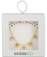 Guess 14k Gold-Plated & Cubic Zirconia Triangle Charm Bracelet