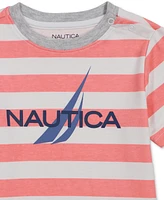 Nautica Baby Boys Sailing Tank Bodysuit, Short-Sleeve Striped T-Shirt & Shorts, 3 Piece Set