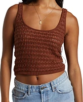 Billabong Juniors' Hot Shot Cotton Crochet Sleeveless Tank Top