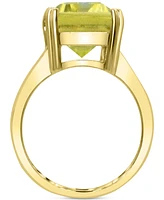 Green Quartz Emerald-Cut Statement Ring (6-7/8 ct. t.w.) in 14k Gold-Plated Sterling Silver (Also in Lime Quartz)