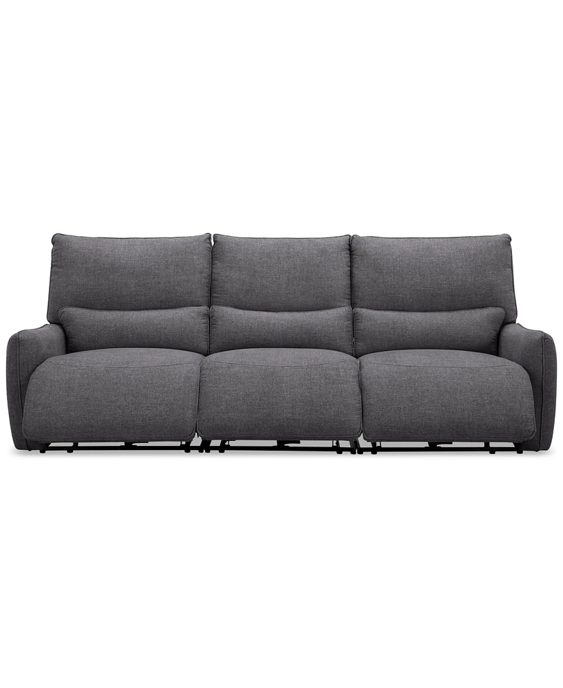 Olper -Pc. Fabric Zero Wall Sectional Power Motion Sofa