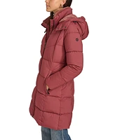 Calvin Klein Women's Hooded Faux-Fur-Lined Midi Puffer Coat