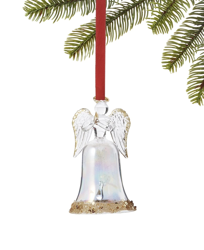 Holiday Lane Blessed Gold and Clear Angel Ornament, Created for Macy's