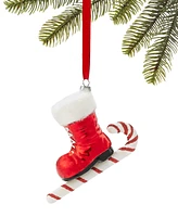 Holiday Lane Christmas Cheer Candy Cane with Santa's Shoe Ornament, Created for Macy's