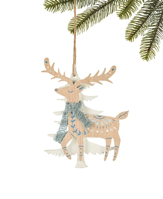 Holiday Lane Northern Lights Deer with Blue Scarf Ornament, Created for Macy's