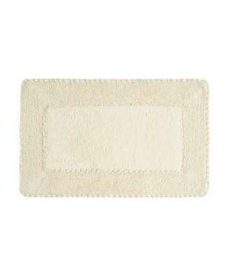 Laura Ashley Ruffled Cotton Bath Rug, 20" x 34"