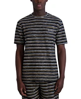 Karl Lagerfeld Paris Men's Slim-Fit Textured Stripe Pocket T-Shirt