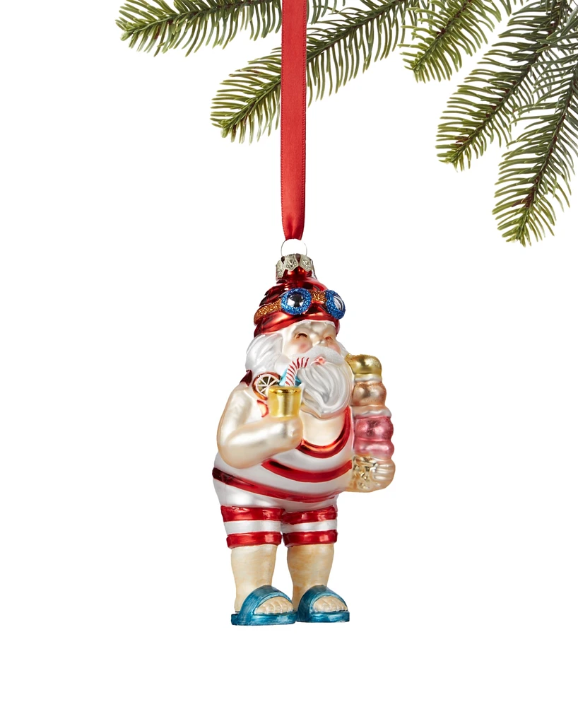 Holiday Lane Florida Santa Having Ice Cream Ornament, Created for Macy's