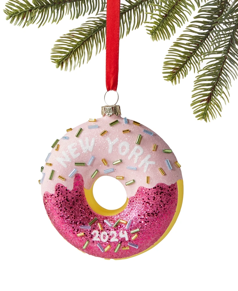 Holiday Lane New York Pink Frosted Donut Ornament, Exclusively at Macy's