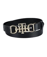 Tommy Hilfiger Women's Skinny Double Ended Horsebit Buckle Dress Casual Belt